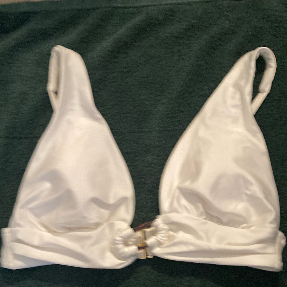 Shade & Shore Cream Satin Bra